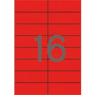 Etikett, 105x37 mm, színes, APLI, piros, 320 etikett/csomag