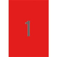 Etikett, 210x297 mm, színes, APLI, piros, 20 etikett/csomag