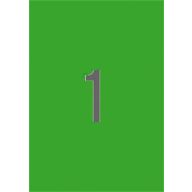 Etikett, 210x297 mm, színes, APLI, zöld, 20 etikett/csomag