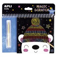   Képkarcoló füzet, APLI Kids "Magic Scratch", téli móka