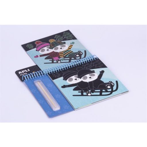 Képkarcoló füzet, APLI Kids "Magic Scratch", téli móka