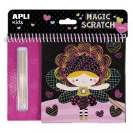   Képkarcoló füzet, APLI Kids "Magic Scratch", tündérek