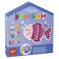   Kreatív készségfejlesztő készlet, APLI Kids "My first Pompom", állatok