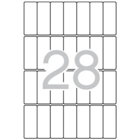   Etikett, 20x50 mm, kerekített sarkú, A5 hordozón, APLI, 420 etikett/csomag