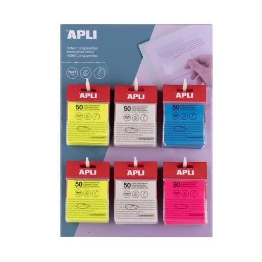 Öntapadó jegyzettömb, átlátszó, vízálló, 75x75 mm, 50 lap, APLI, víztiszta