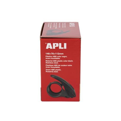 Csomagolószalag adagoló, beépített pengével, csomagolószalaggal, APLI, fekete