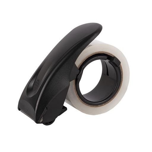 Csomagolószalag adagoló, beépített pengével, csomagolószalaggal, APLI, fekete