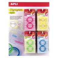   Szövegkiemelő szalag display, 32 db, APLI, különböző színekben