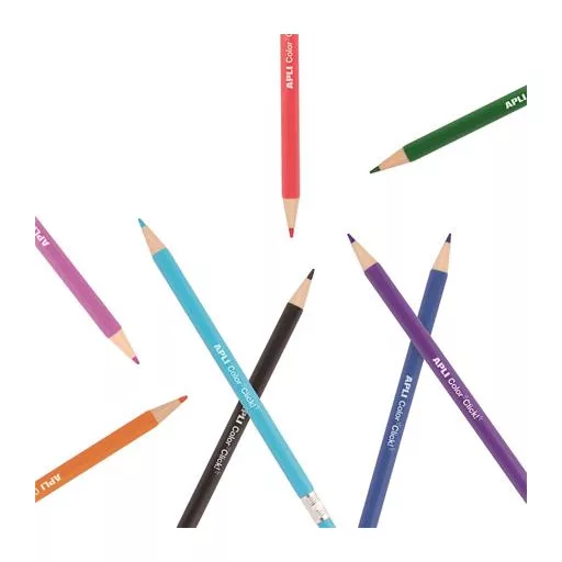 Színes töltőceruza készlet, display, APLI "Color Click", 12 szín