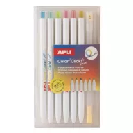   Színes töltőceruza készlet, többszínű írásvonal, APLI "Color Click Mix"