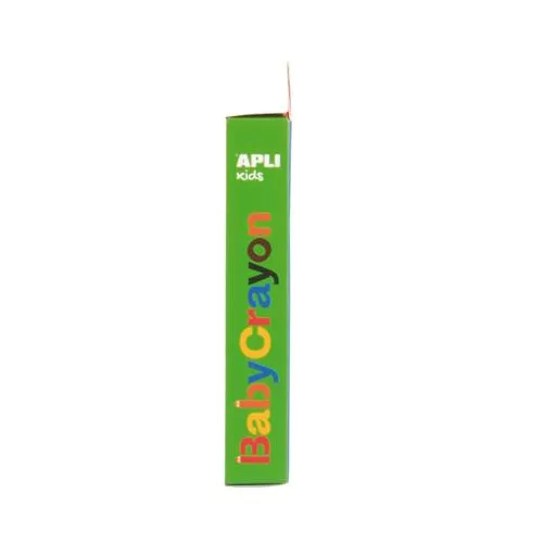 Színes ceruza készlet, vastag, hegyezővel, 3 az 1-ben, APLI Kids "Baby Crayon", 6 különböző szín