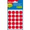 Etikett, 19 mm kör, kézzel írható, színes, APLI, piros, 100 etikett/csomag