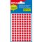 Etikett, 8 mm kör, kézzel írható, színes, APLI, neon piros, 288 etikett/csomag