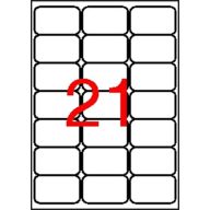   Etikett, univerzális, 63,5x38,1 mm, kerekített sarkú, APLI, 2100 etikett/csomag