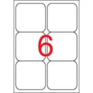   Etikett, univerzális, 99,1x93,1 mm, kerekített sarkú, APLI, 600 etikett/csomag