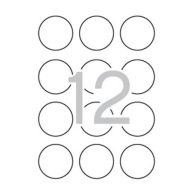   Etikett, 60 mm kör, színes, APLI, neon sárga, 240 etikett/csomag