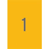   Etikett, 210x297 mm, színes, APLI, neon narancs, 20 etikett/csomag