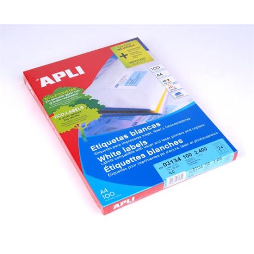 Etikett, univerzális, 70x35 mm, APLI, 2400 etikett/csomag