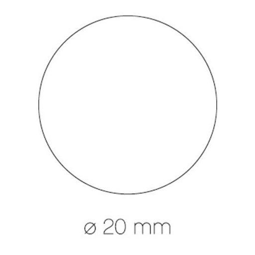 Etikett, 20mm kör, kézzel írható, tekercsben, színes, APLI, piros 1700 etikett/csomag