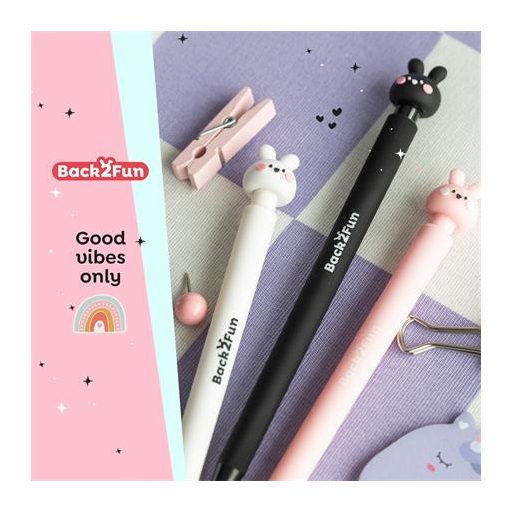 Nyomósirón, grafitbéllel, 0,5 mm, 2B, APLI "Back2Fun", nyuszi