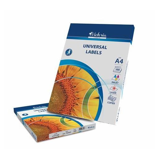 Etikett, univerzális, 52,5x29,7 mm, VICTORIA PAPER, 4000 etikett/csomag
