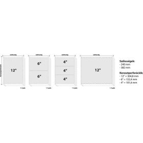 Leporelló, 240 mm, 4", 1 példány, VICTORIA PAPER
