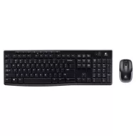   Egér- és billentyűzet készlet, vezeték nélküli, USB, HUN, LOGITECH "MK270", fekete