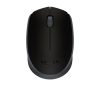 Egér, vezeték nélküli, optikai, közepes méret, USB, LOGITECH "M171", fekete