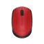 Egér, vezeték nélküli, optikai, közepes méret, USB, LOGITECH "M171", piros