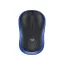 Egér, vezeték nélküli, optikai, közepes méret, USB, LOGITECH "M185", kék