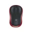 Egér, vezeték nélküli, optikai, közepes méret, USB, LOGITECH "M185", piros