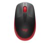 Egér, vezeték nélküli, optikai, USB, LOGITECH, "M190", piros