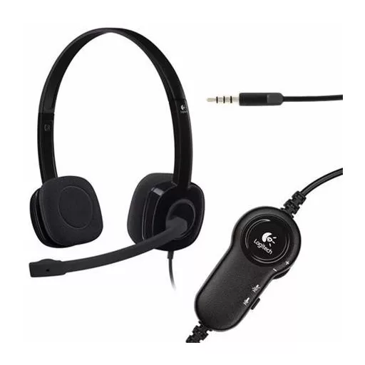 Fejhallgató, mikrofonnal, vezetékes, LOGITECH "H151"