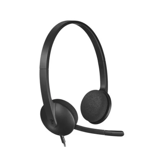 Fejhallgató, mikrofonnal, USB csatlakozás, LOGITECH "H340"