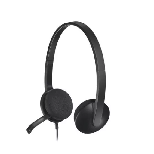 Fejhallgató, mikrofonnal, USB csatlakozás, LOGITECH "H340"