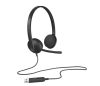 Fejhallgató, mikrofonnal, USB csatlakozás, LOGITECH "H340"