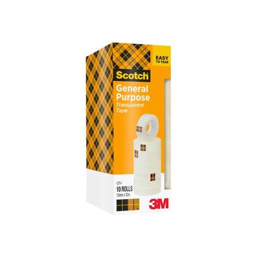 Ragasztószalag, 15 mm x 33 m, 3M SCOTCH, átlátszó