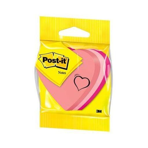 Öntapadó jegyzettömb, szív, 225 lap, 3M POSTIT