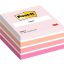 Öntapadó jegyzettömb, 76x76 mm, 450 lap, 3M POSTIT, aquarell pink