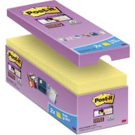   Öntapadó jegyzettömb csomag, 76x76 mm, 16x90 lap, 3M POSTIT "Super Sticky", kanárisárga