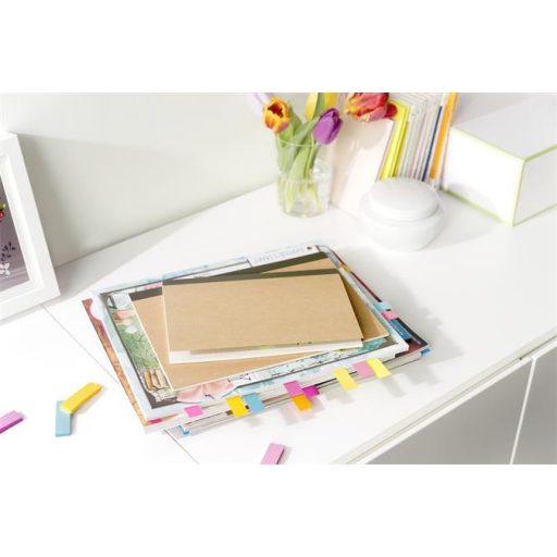 Jelölőcímke, papír, 4x50 lap, 15x50 mm, 3M POSTIT "Poptimistic", vegyes