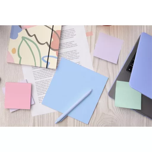 Öntapadó jegyzettömb, 152x152 mm, 30 lap, 3M POSTIT "Super Sticky", kék