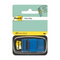Jelölőcímke, műanyag, 50 lap, 25x43 mm, 3M POSTIT, kék