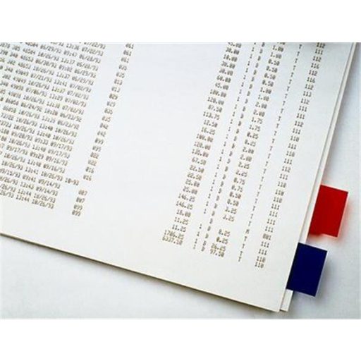 Jelölőcímke, műanyag, 50 lap, 25x43 mm, 3M POSTIT, kék