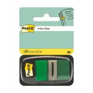 Jelölőcímke, műanyag, 50 lap, 25x43 mm, 3M POSTIT, zöld