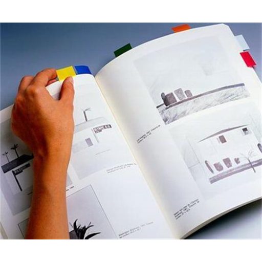 Jelölőcímke, műanyag, 50 lap, 25x43 mm, 3M POSTIT, narancs