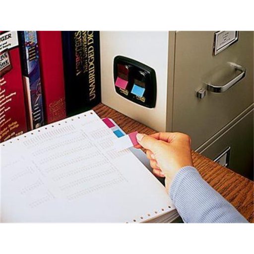 Jelölőcímke, műanyag, 50 lap, 25x43 mm, 3M POSTIT, lila