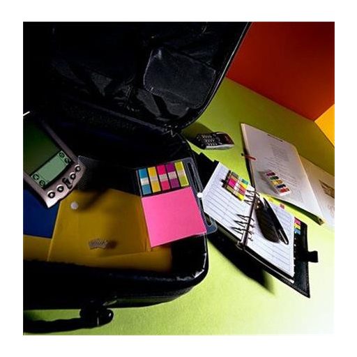 Jelölőcímke, műanyag, 5x20 lap, 11,9x43,2 mm, nyíl, 3M POSTIT, vegyes