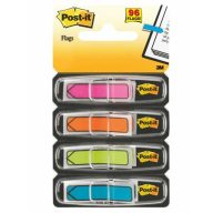   Jelölőcímke, műanyag, 4x24 lap, 11,9x43,2 mm, nyíl, 3M POSTIT, vegyes