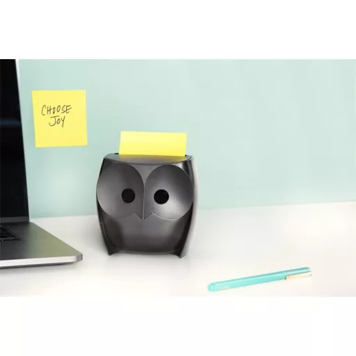Jegyzettömb adagoló, "Z", 3M POSTIT "Bagoly", fekete